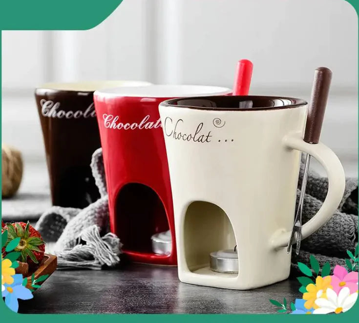 Taza de Fondue de Cerámica