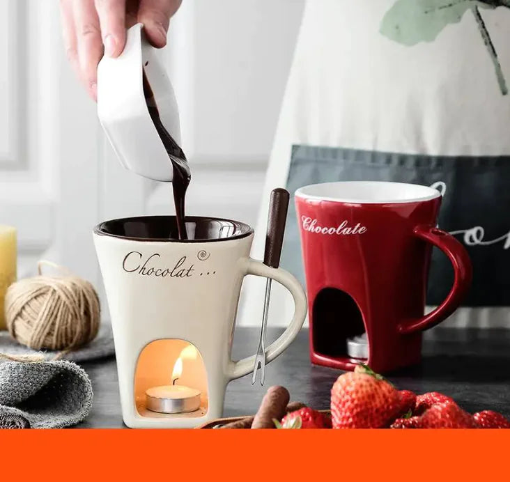 Taza de Fondue de Cerámica